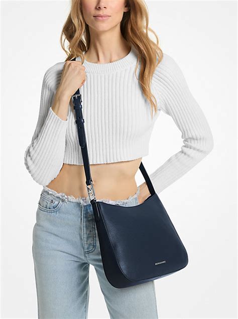 Kensington Large Pebbled Leather Crossbody Bag 